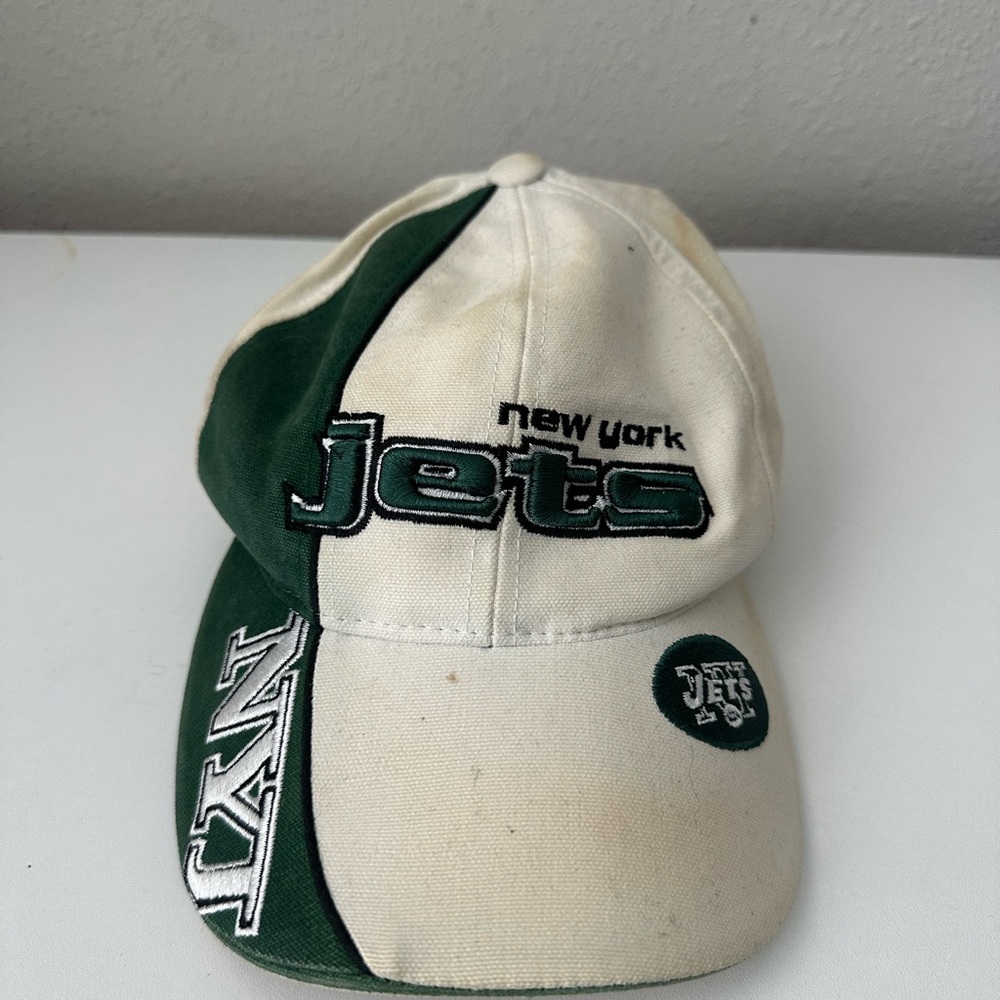 Vintage Reebok New York Jets Cap in Green and Cream